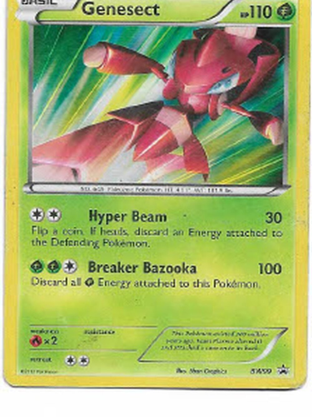 Pokemon Genesect BW99 BW Promo Holo DMG